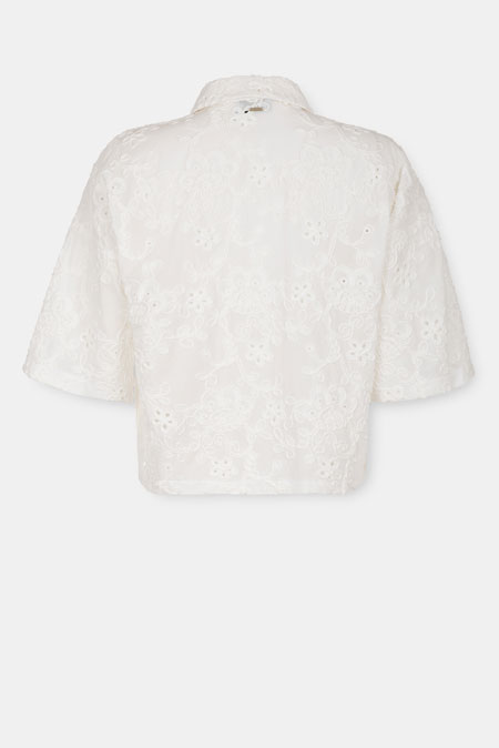 Bluza sa floralnim vezom i rajsferšlusom Tiffany Production